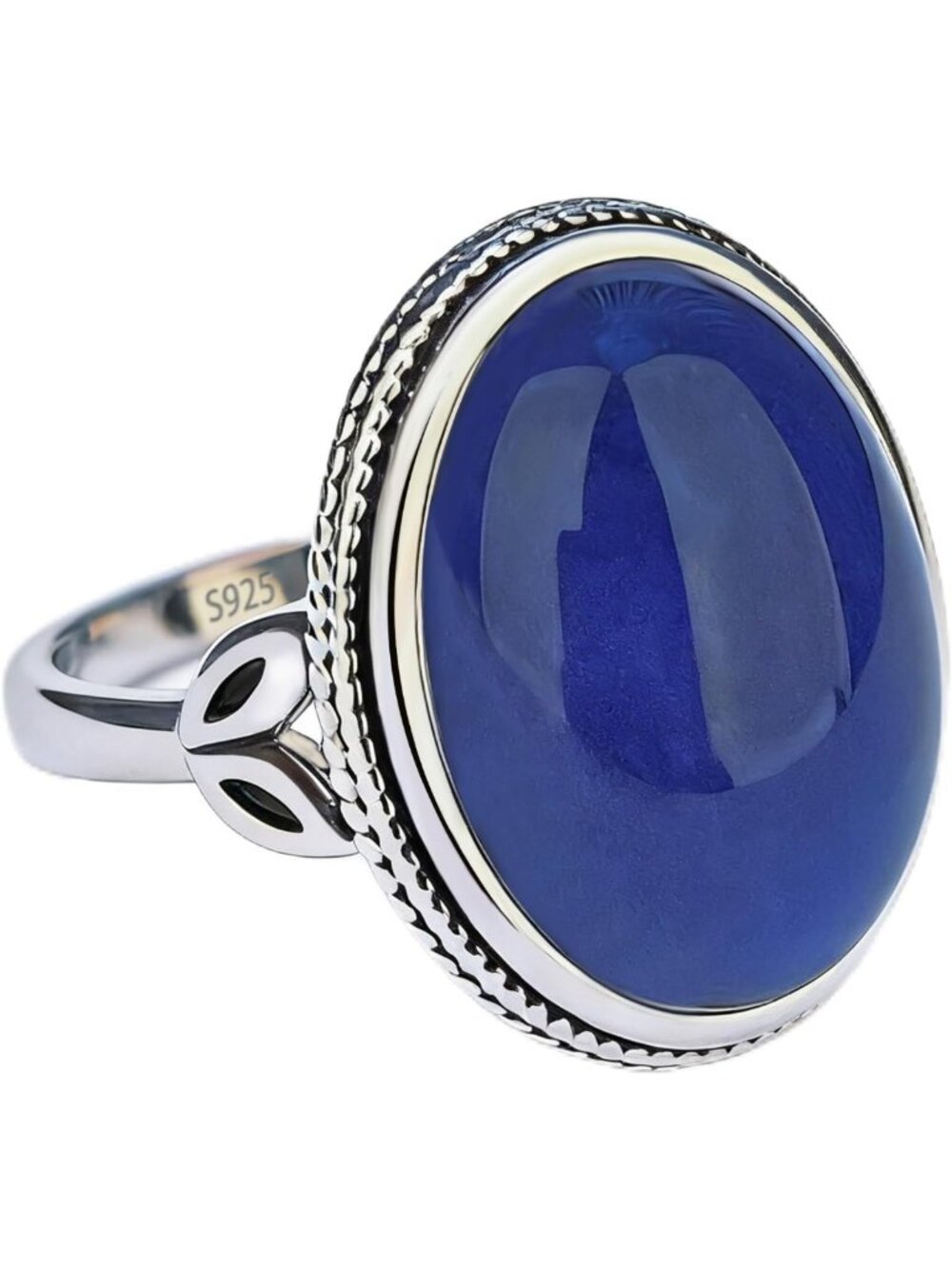 Vintage 925 Sterling Silver Mood Ring for Women | 18mm Oval Anxiety Relief Gift